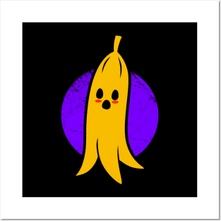 Boonana Spooky Cute Banana Kawaii Original Pun Cartoon Posters and Art